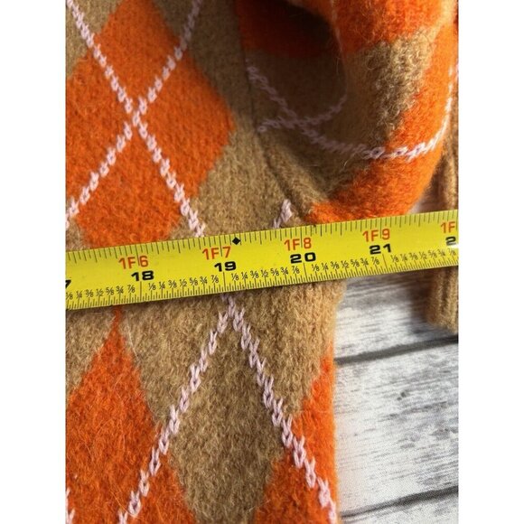 Zara Orange and Tan Argyle Sweater - Picture 7 of 10
